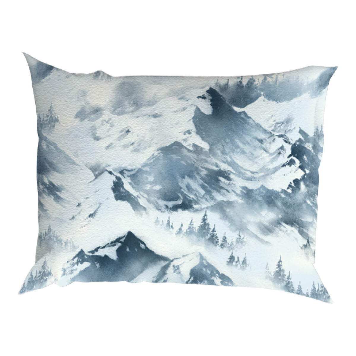 Romanette dekbedovertrek flanel Peak Mountains blauw kussensloop