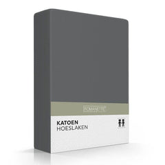 Romanette Hoeslaken Basic Katoen Antraciet