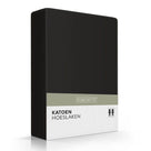 Romanette hoeslaken Basic katoen zwart