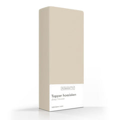 Romanette Topper Hoeslaken Katoen Camel