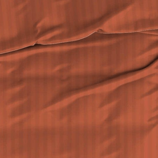 Satin d'Or Dekbedovertrek Satijn Satijnstreep Terracotta