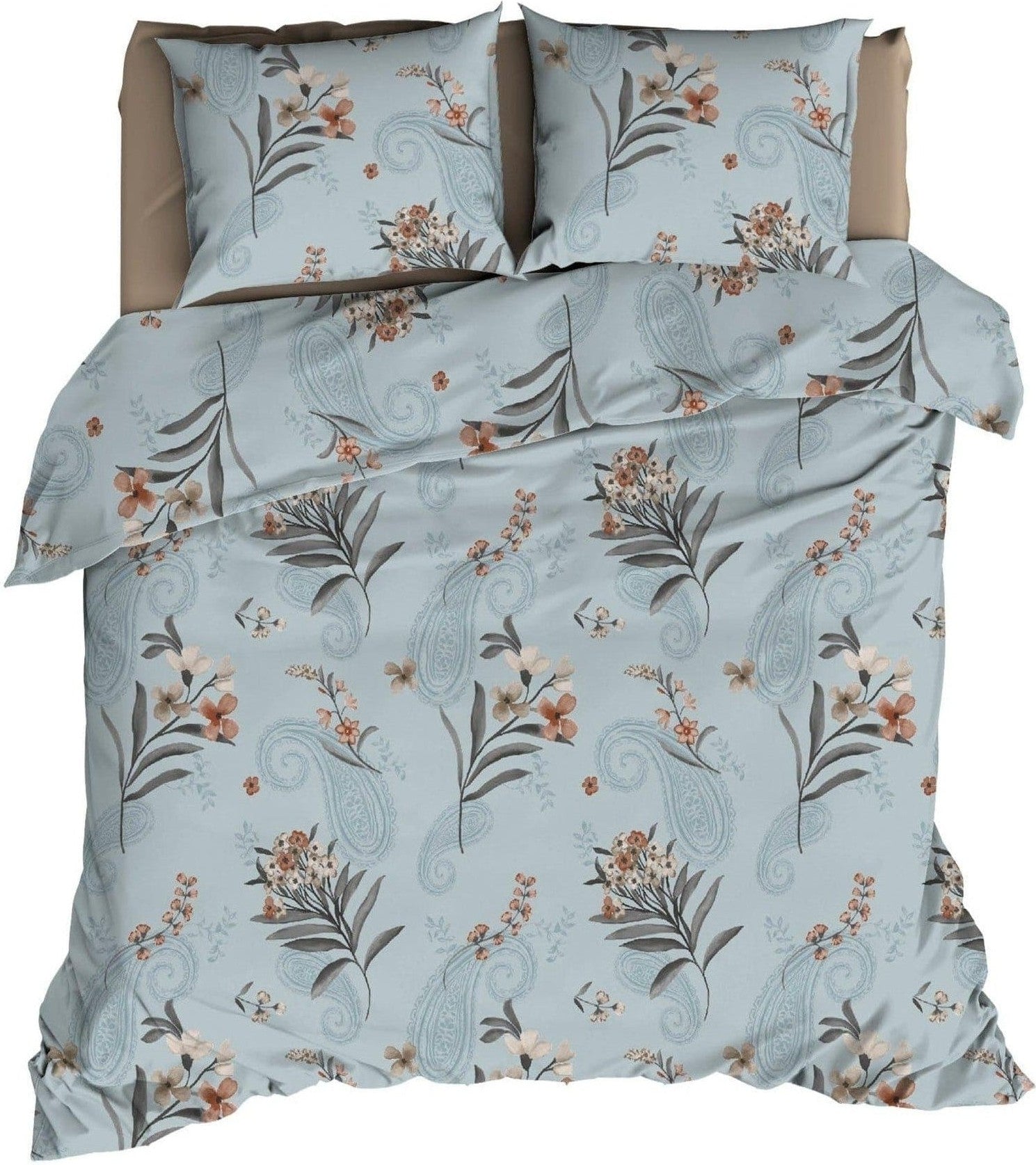 Satin d'Or Dekbedovertrek Dekbedovertrek Satijn Rodarte Stone Blue