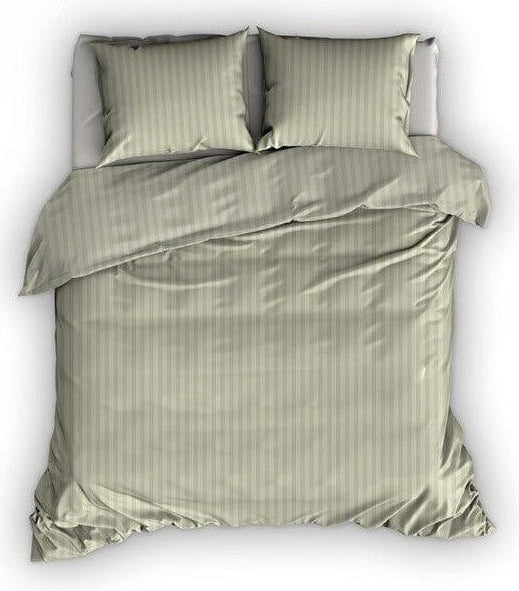 Satin d'Or Dekbedovertrek Dekbedovertrek Satijn Satijnstreep Khaki