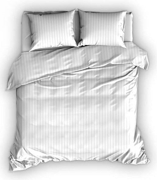 Satin d'Or Dekbedovertrek Dekbedovertrek Satijn Satijnstreep Wit