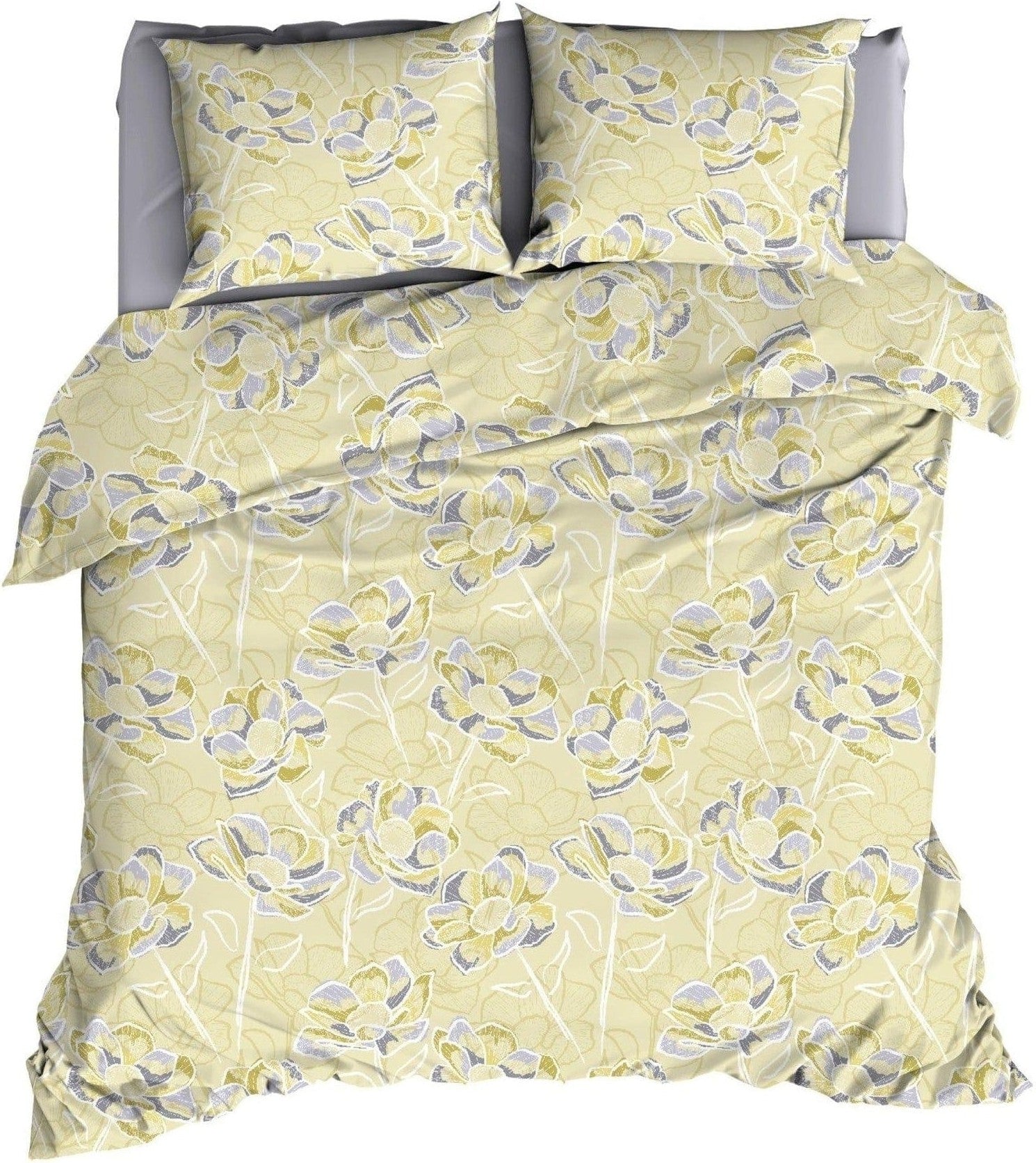 Satin d'Or Dekbedovertrek Dekbedovertrek Satijn Steffi Geelgroen