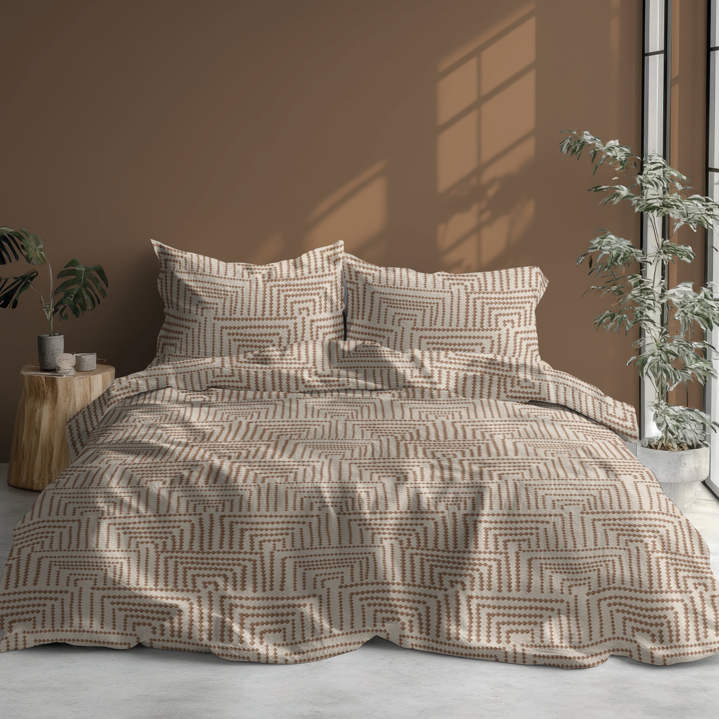 Satin d'Or dekbedovertrek Vendome satijnkatoen beige