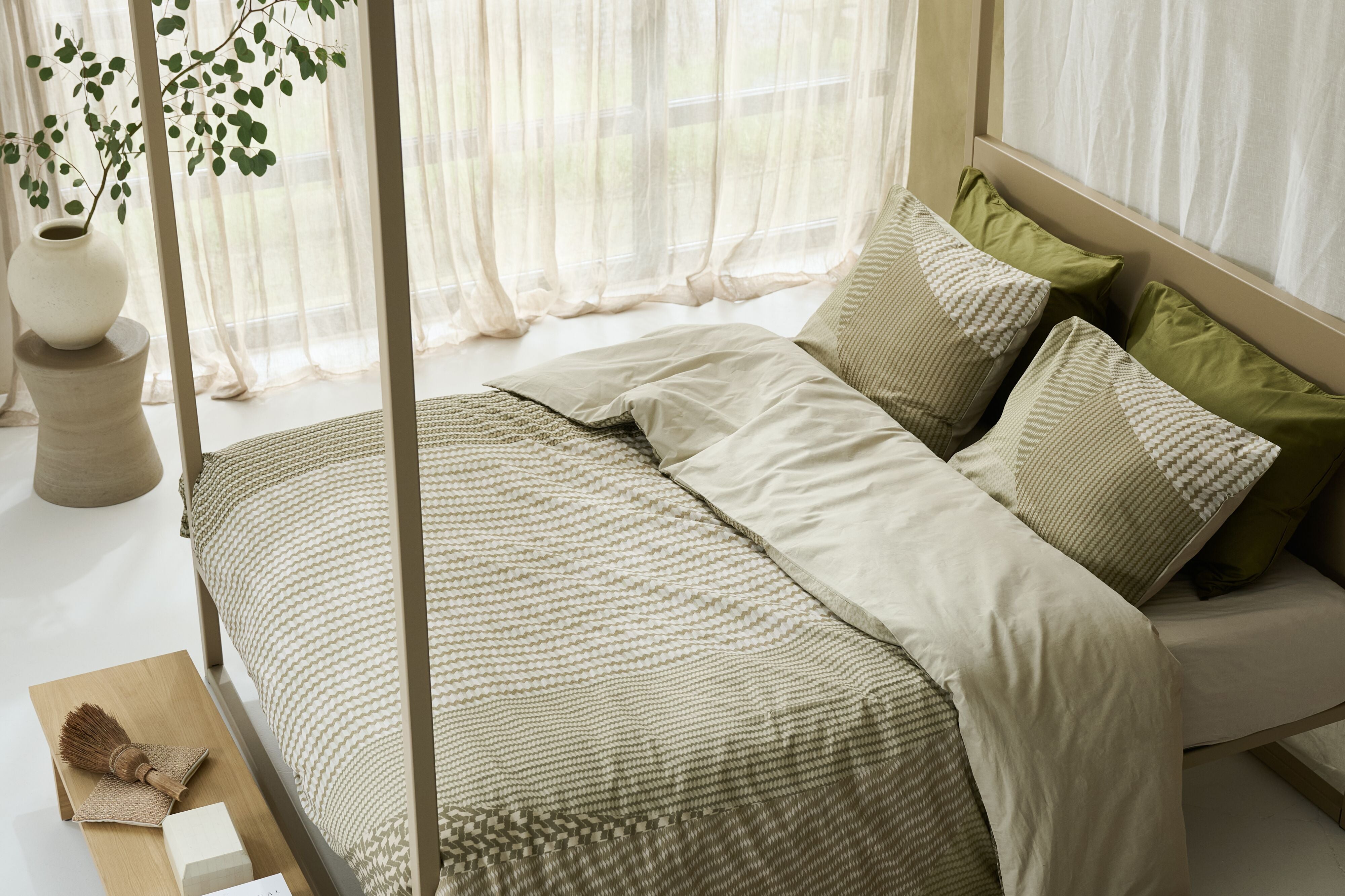 Beddinghouse dekbedovertrek katoen Senta Naturel