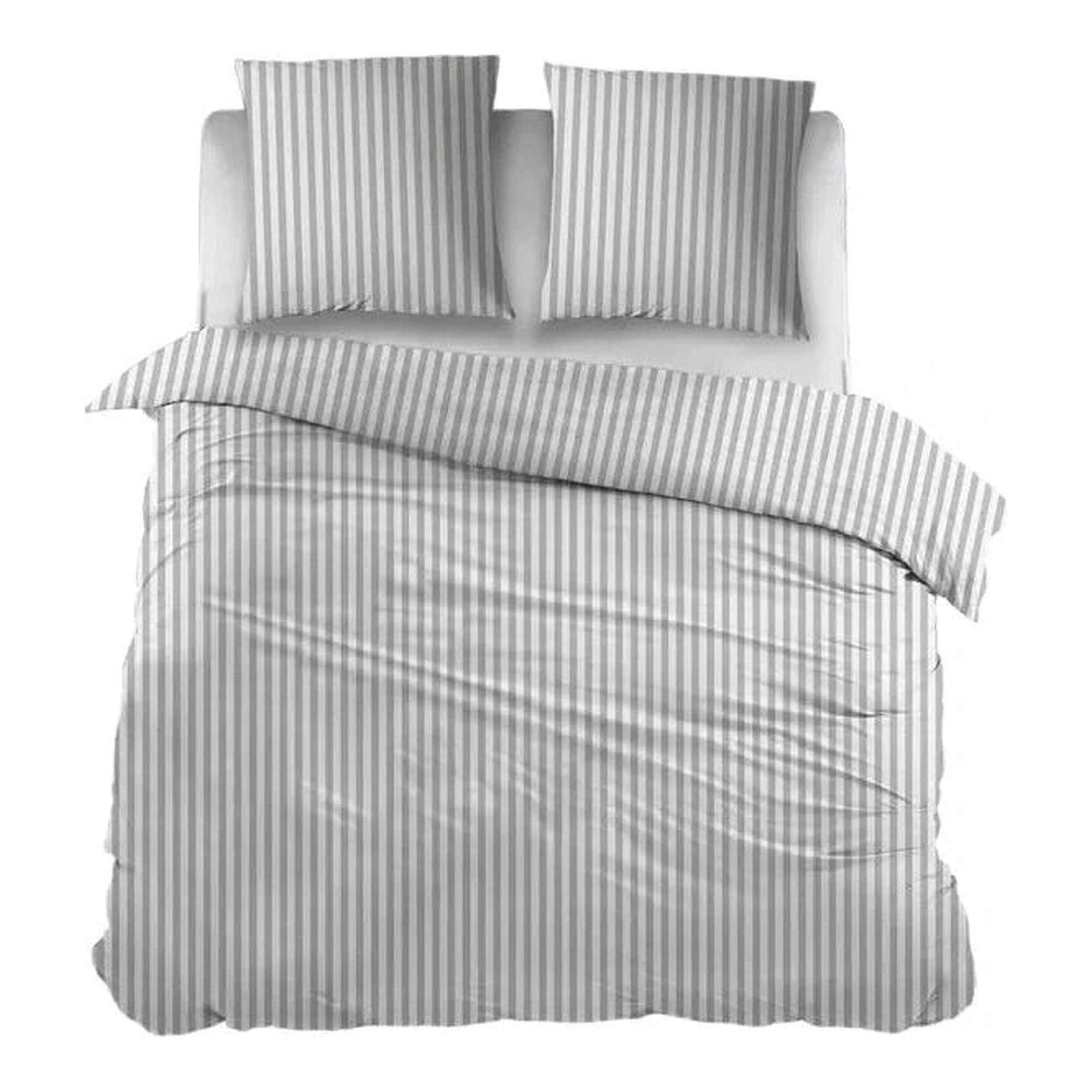 Sleepnight dekbedovertrek flanel Iris grijs