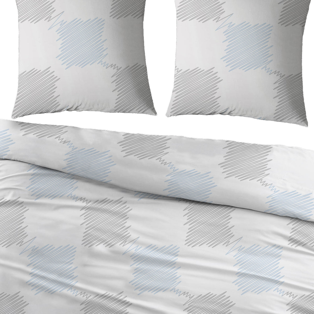 Sleepnight dekbedovertrek percale Oranges bleu gris