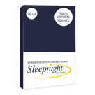 Sleepnight hoeslaken flanel 30 cm Marine