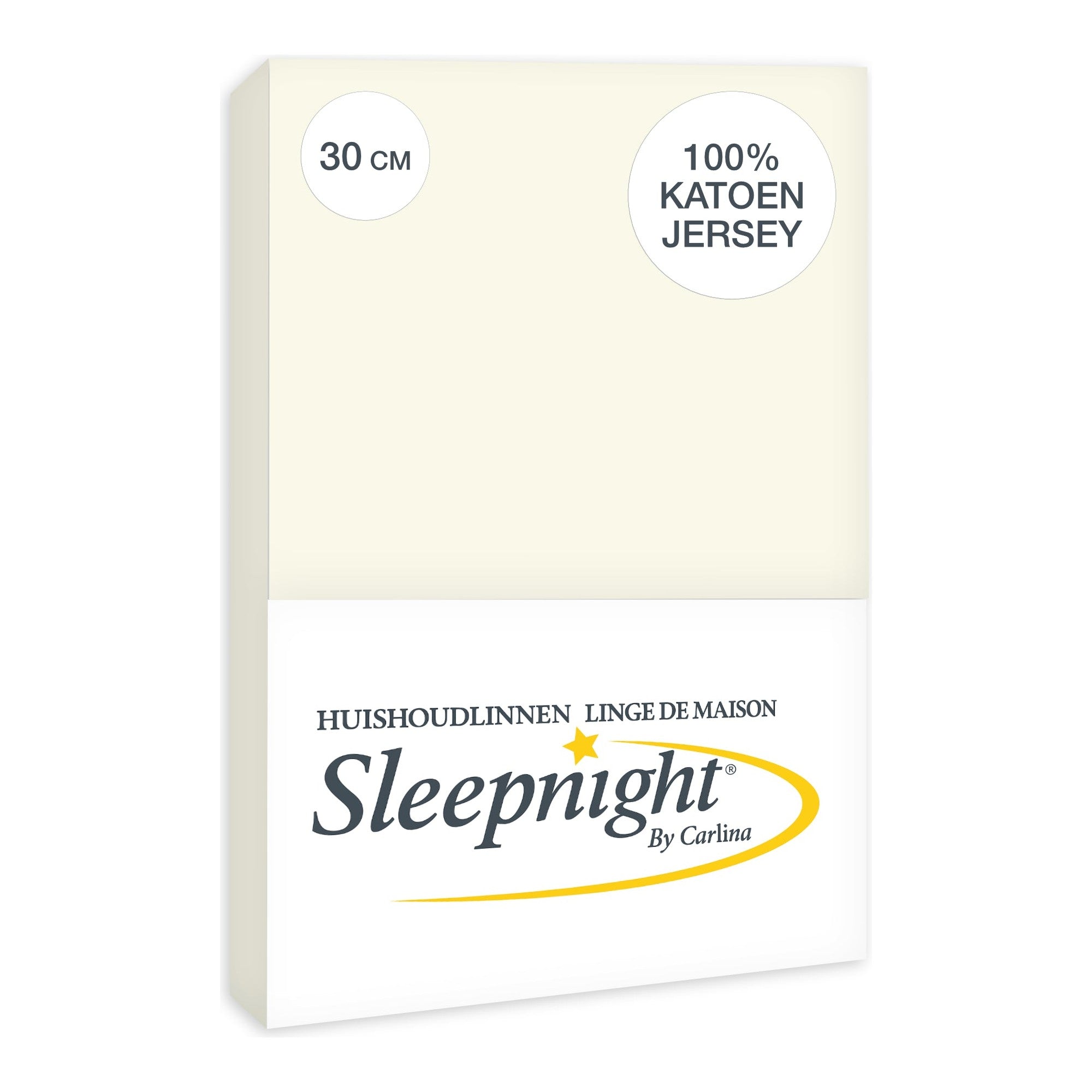 Sleepnight hoeslaken jersey 30 cm ivoor