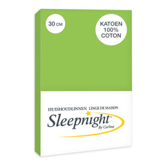Sleepnight Hoeslaken Katoen 30 cm Lime
