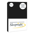 Sleepnight hoeslaken katoen 30 cm zwart