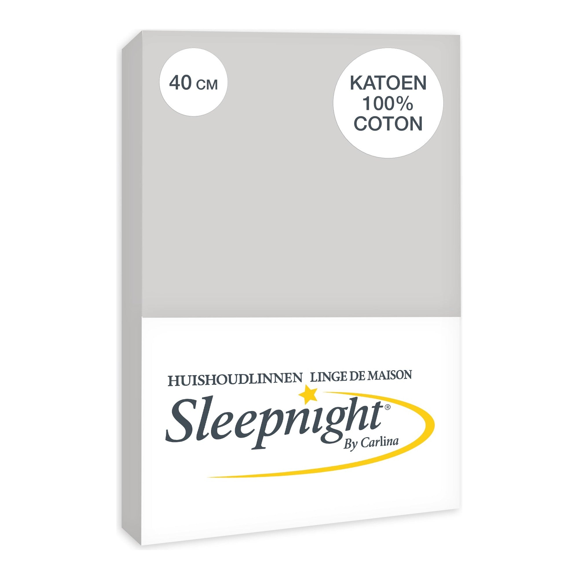 Sleepnight hoeslaken katoen 40 cm grijs