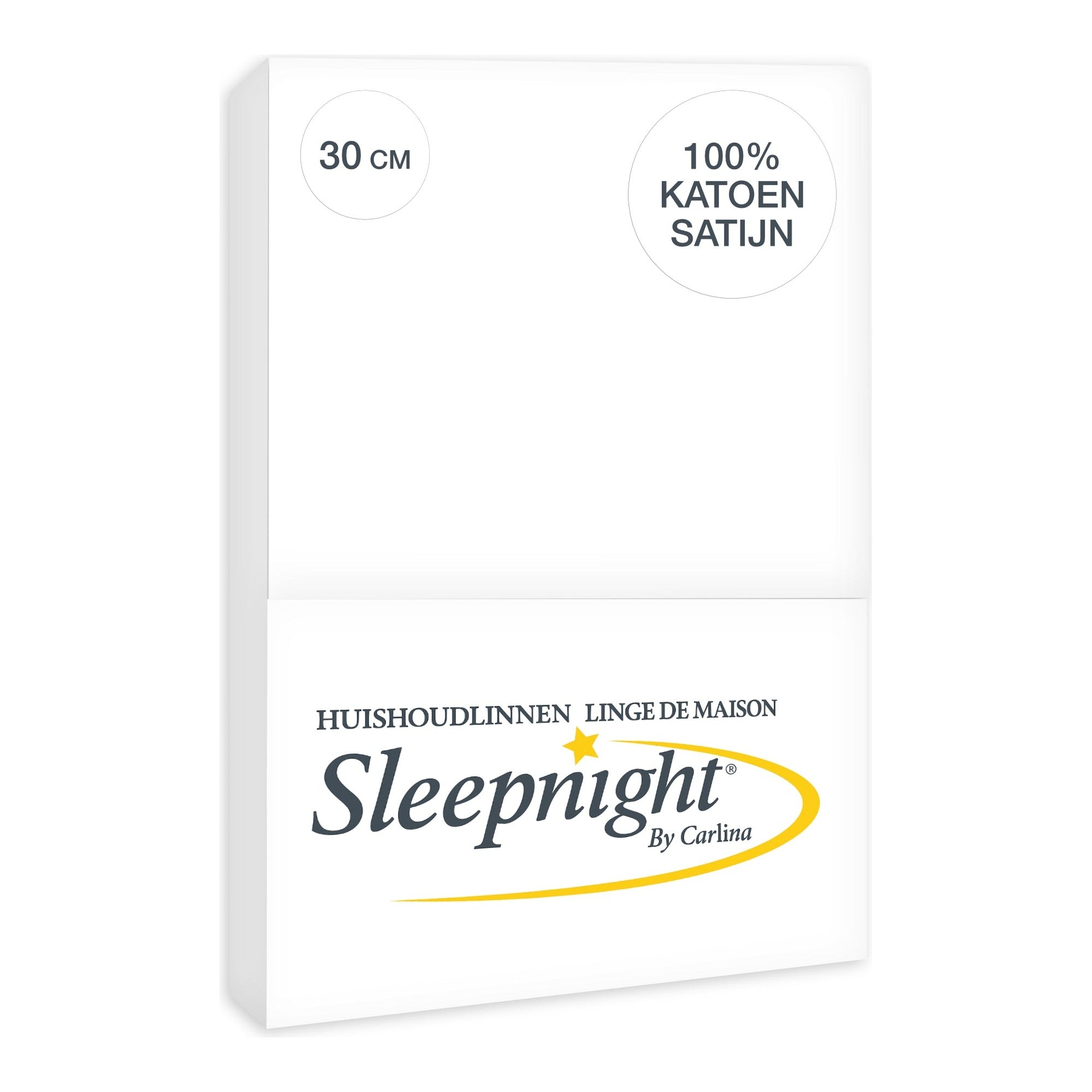 Sleepnight hoeslaken satijn 30 cm wit