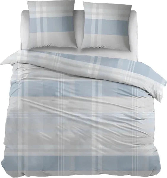Sleepnight Dekbedovertrek Flanel Ineke Blauw