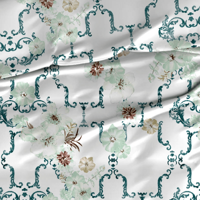 Satin d'Or Dekbedovertrek Satijn Viola Mint Teal