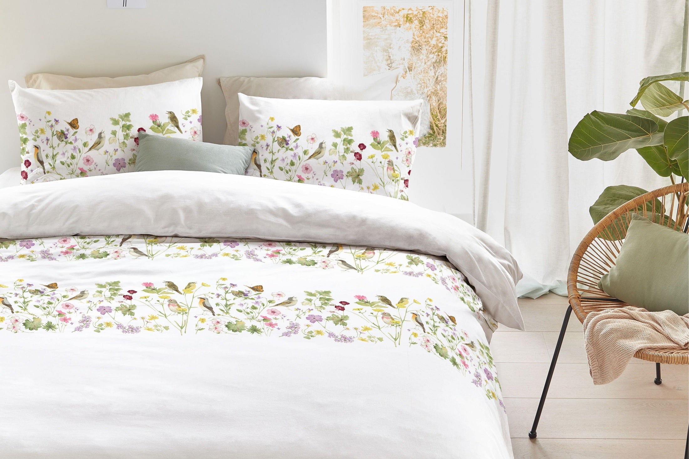 Marjolein Bastin Dekbedovertrek Katoen Whispring Garden - Multi