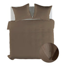 Yellow dekbedovertrek Suite New York Plaza taupe lyocell