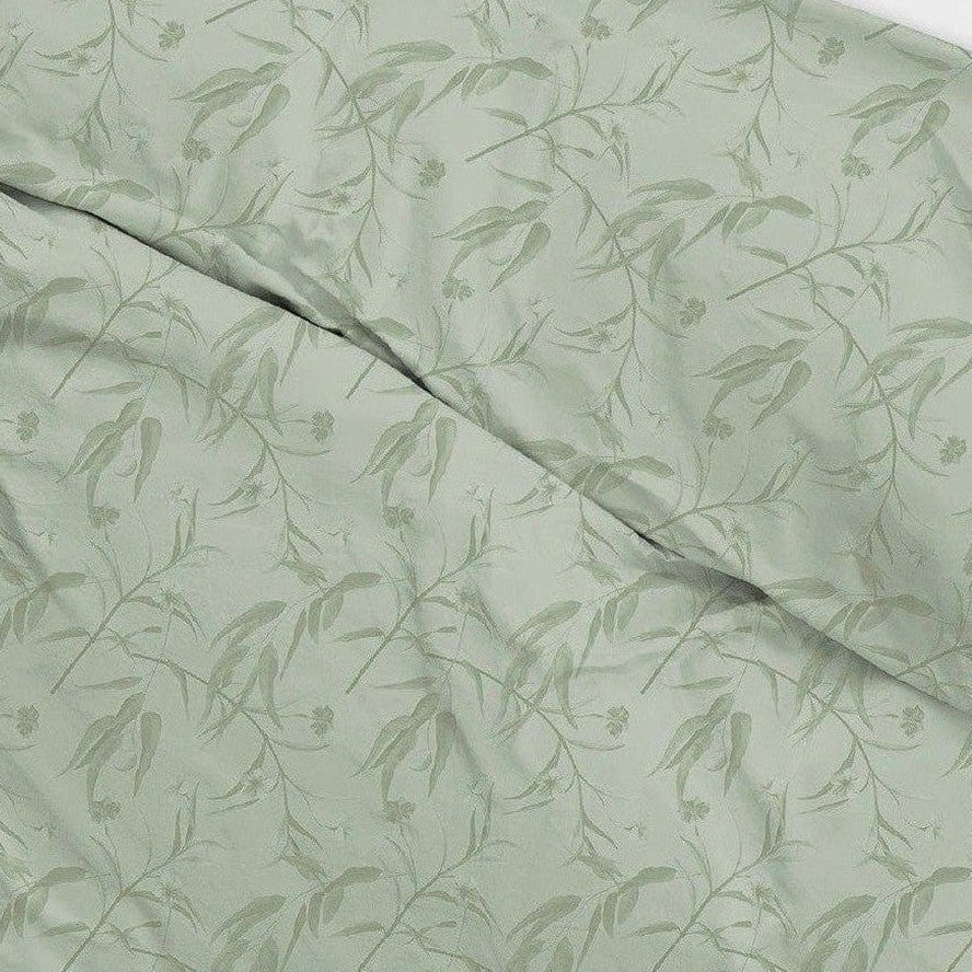 Zo Home Dekbedovertrek Fiori-di-Satinado Foam-Green Katoen-satijn