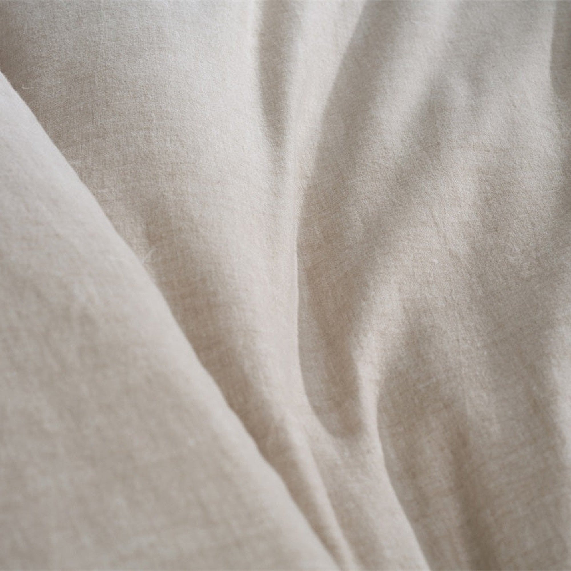 Zo Home dekbedovertrek flanel Flanella di Lino Sandy beige