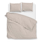 Zo Home dekbedovertrek katoen Striscia di Lino, Sandy beige