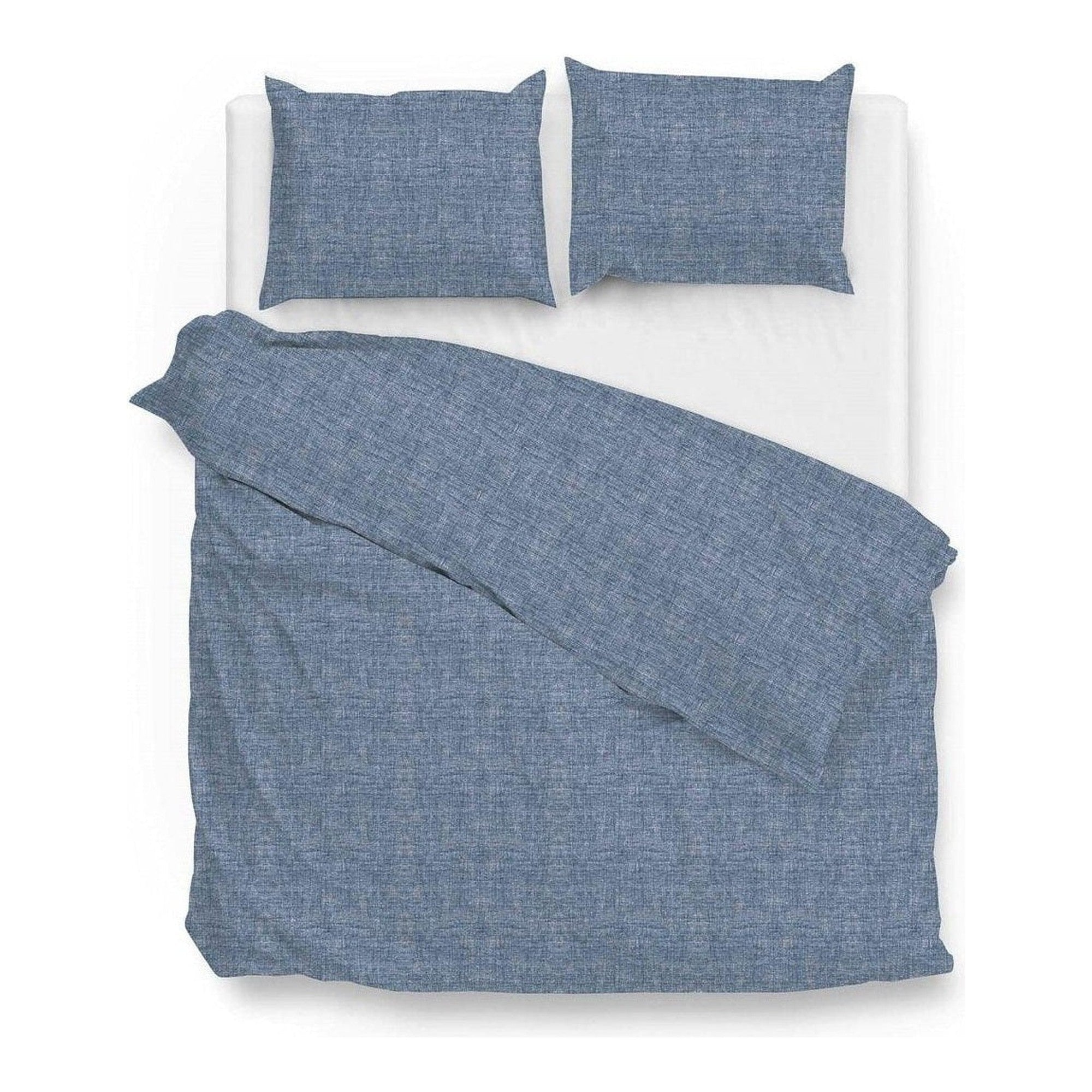 Zo Home dekbedovertrek Lino Urban Blue katoen