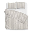 Zo Home dekbedovertrek percale Righe di Percalle Light taupe