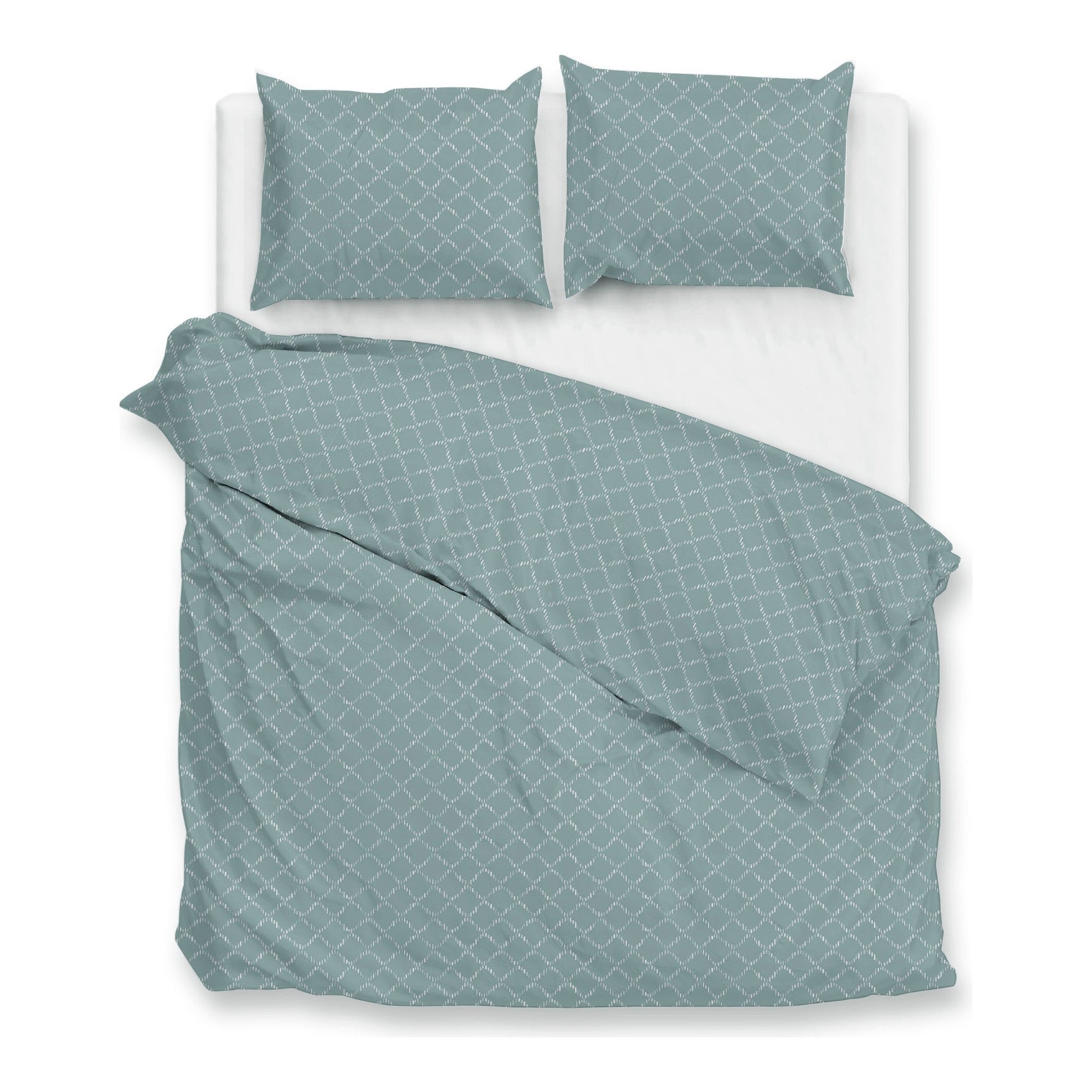 Zo Home dekbedovertrek Linea di Satinado Drizzle Green katoen-satijn