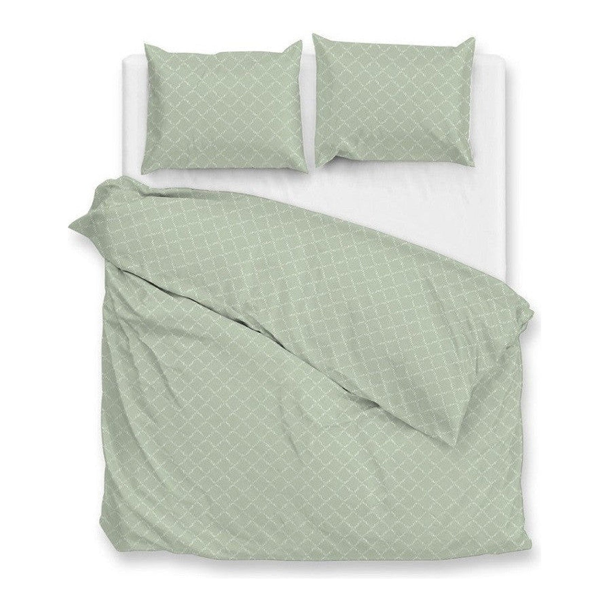 Zo Home dekbedovertrek satijn Linea di Satinado Foam Green