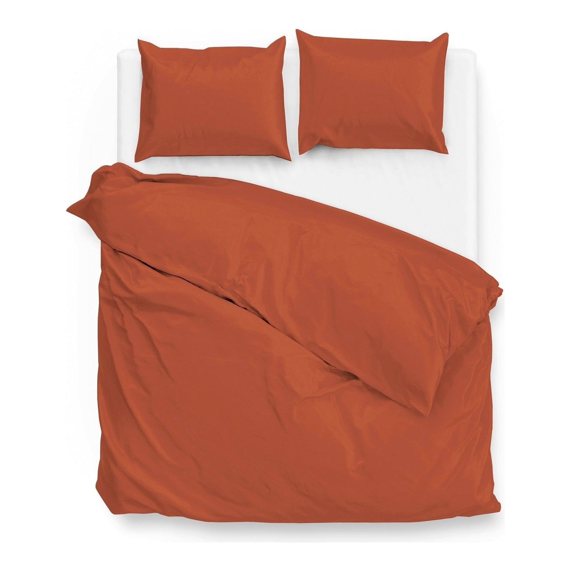 Zo Home dekbedovertrek satijn Satinado Copper Orange