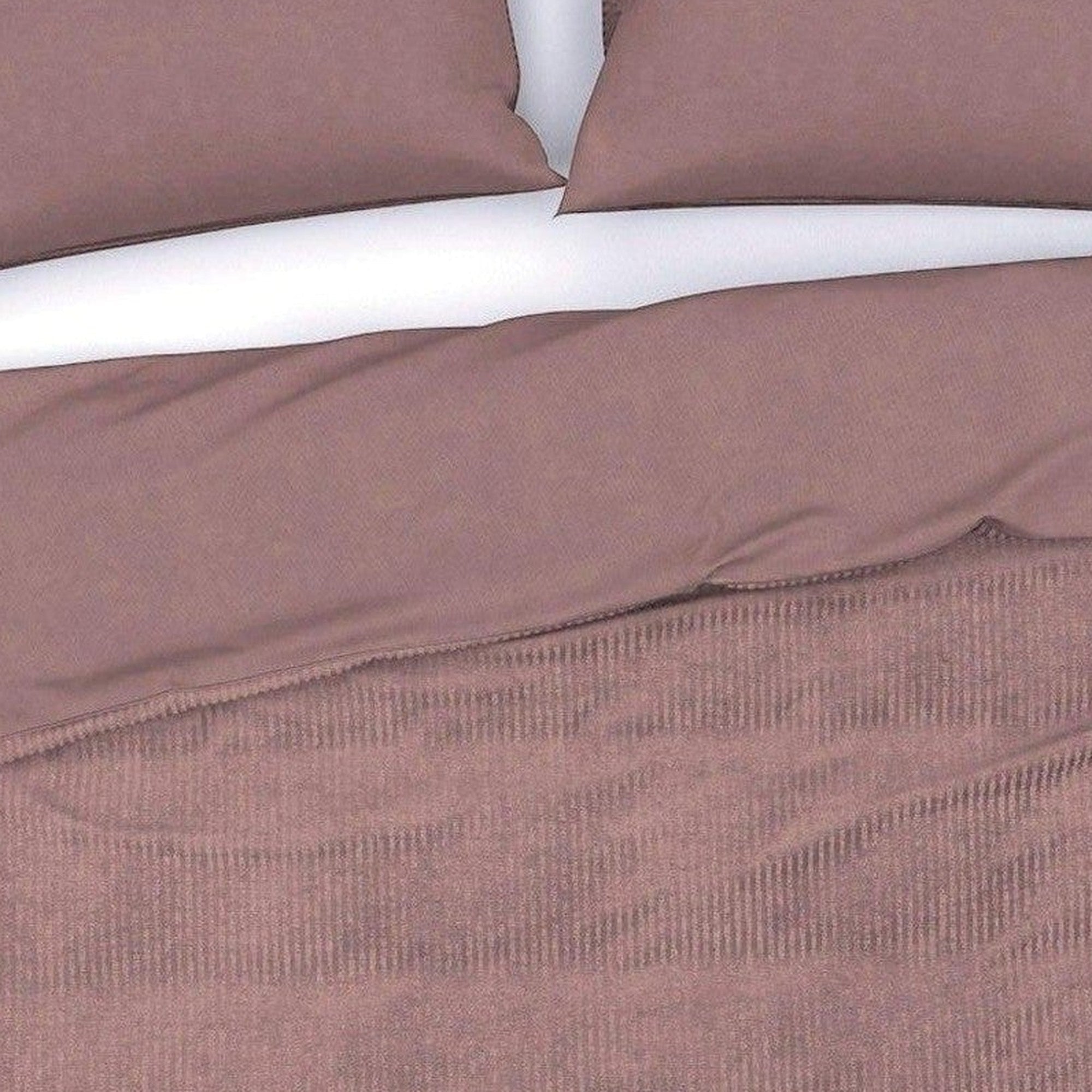 Zo Home dekbedovertrek Velluto-a-Coste Blush-Rose Fluweel