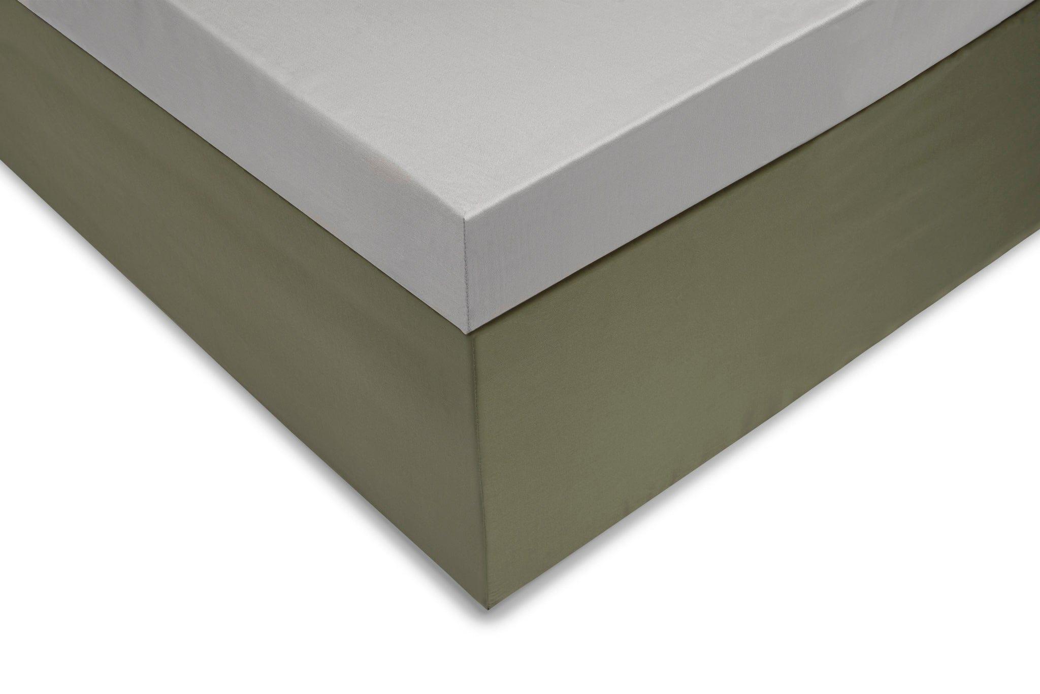 Zo Home Topper Hoeslaken Zo Home Topper Hoeslaken Satinado Ash-Grey Katoen-satijn