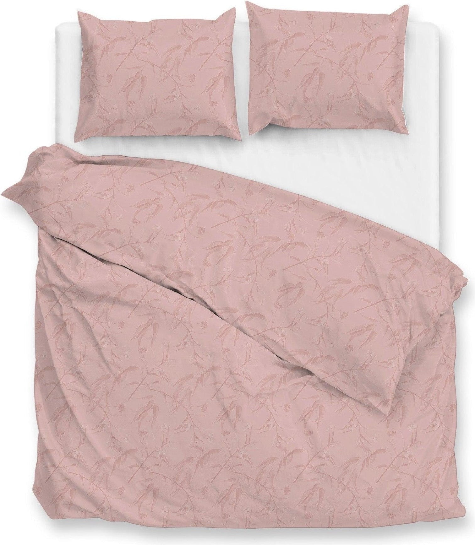 Zo Home Dekbedovertrek Fiori-di-Satinado Shady Pink Satijn - Bedtextielonline.be