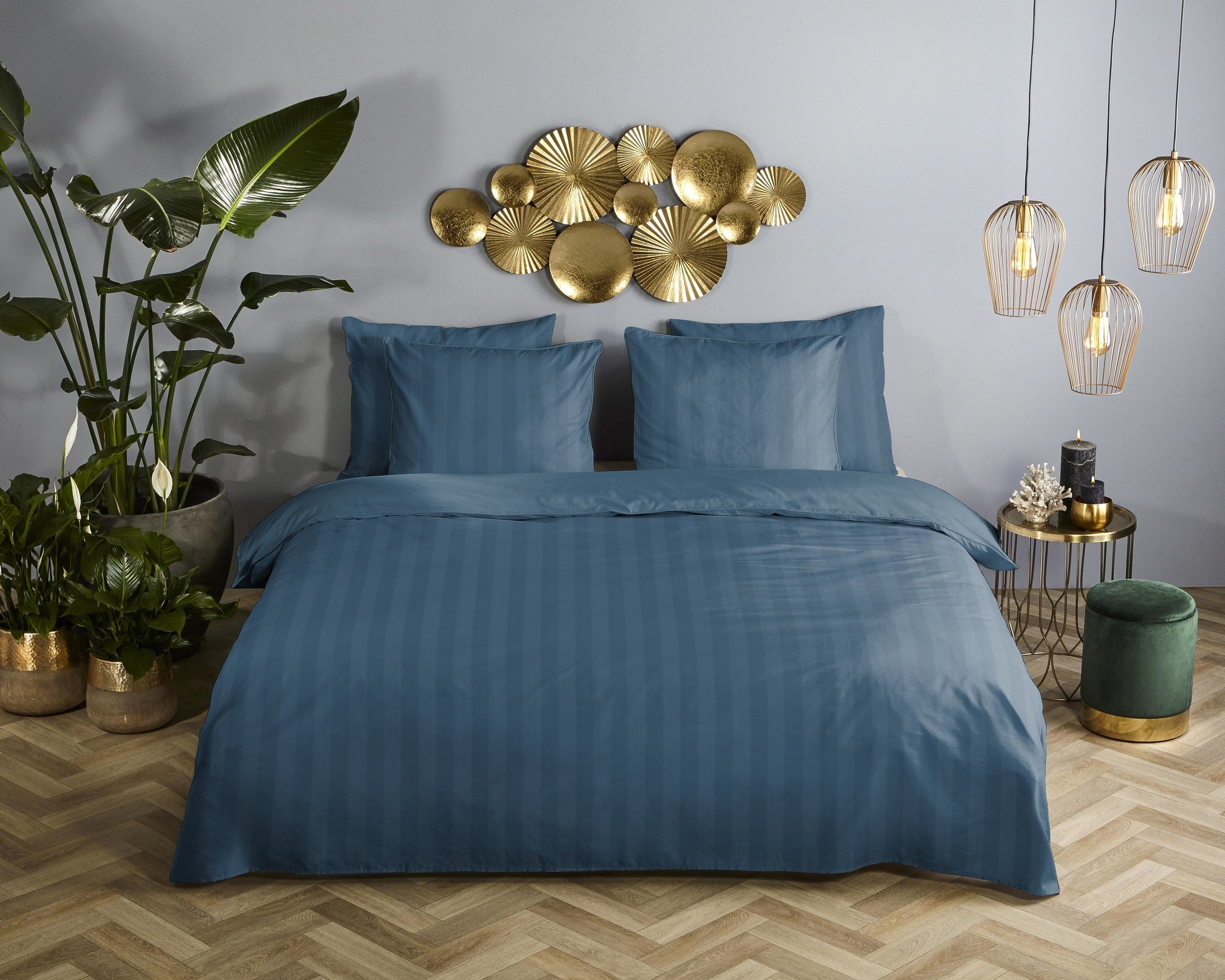 Descanso Dekbedovertrek Satijn Hotel Sevilla - Denim