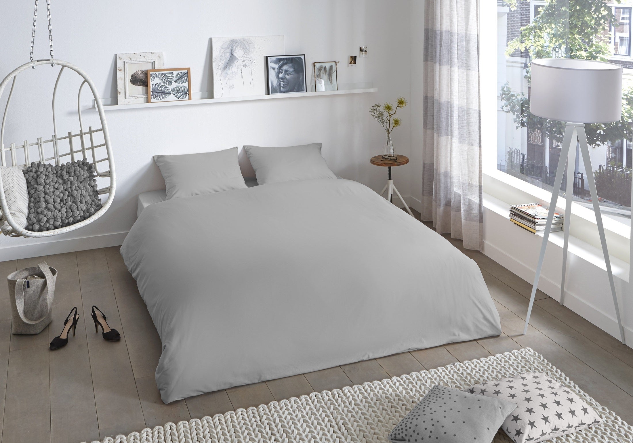 Good Morning Dekbedovertrek Katoen Uni - Light Grey