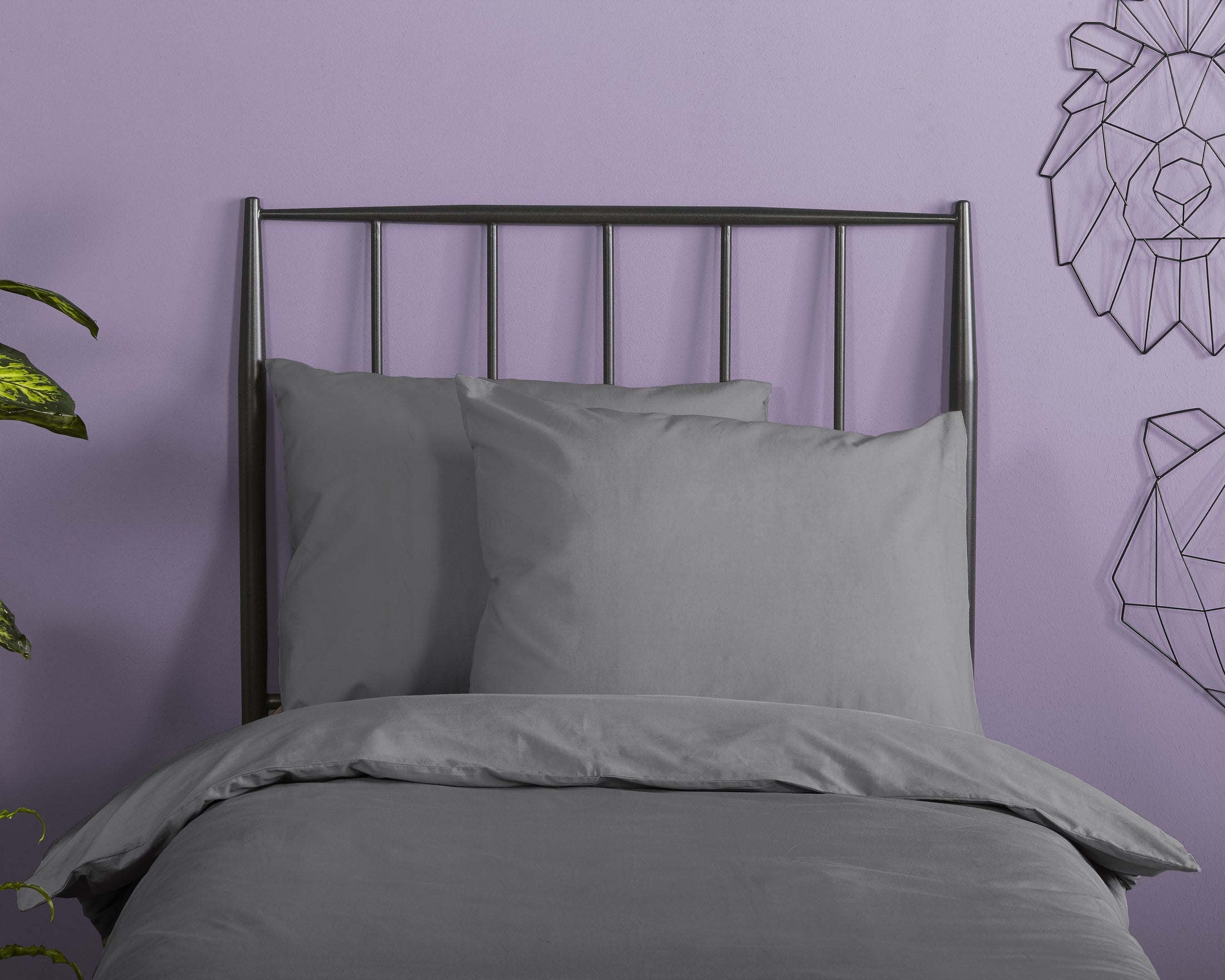 HIP Dekbedovertrek Satijn Uni - Grey