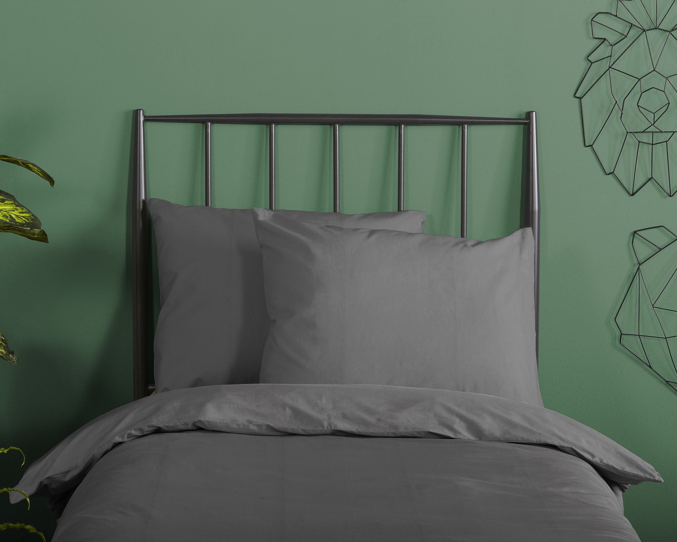 HIP Dekbedovertrek Satijn Uni - Anthracite