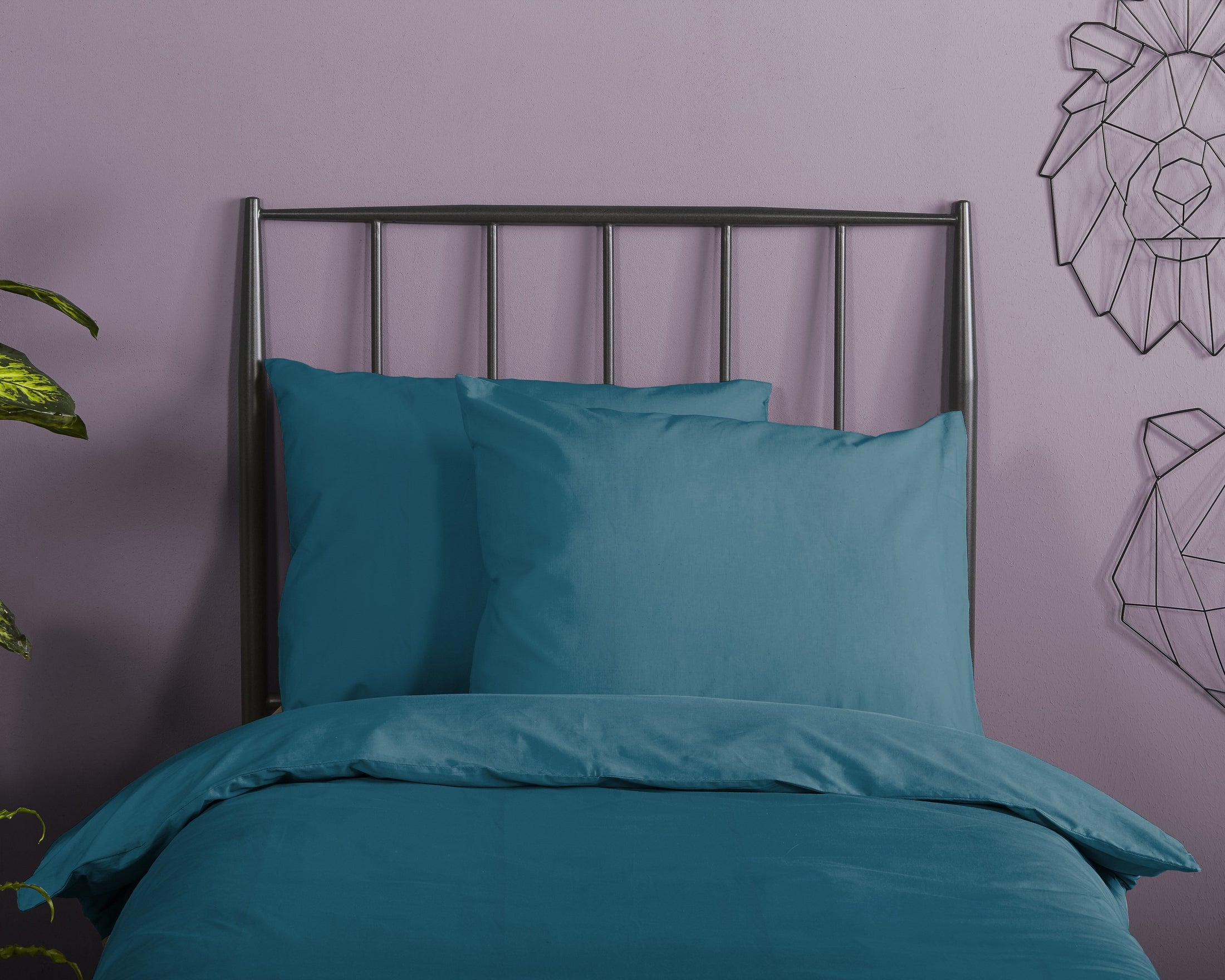 HIP Dekbedovertrek Satijn Uni - Petrol