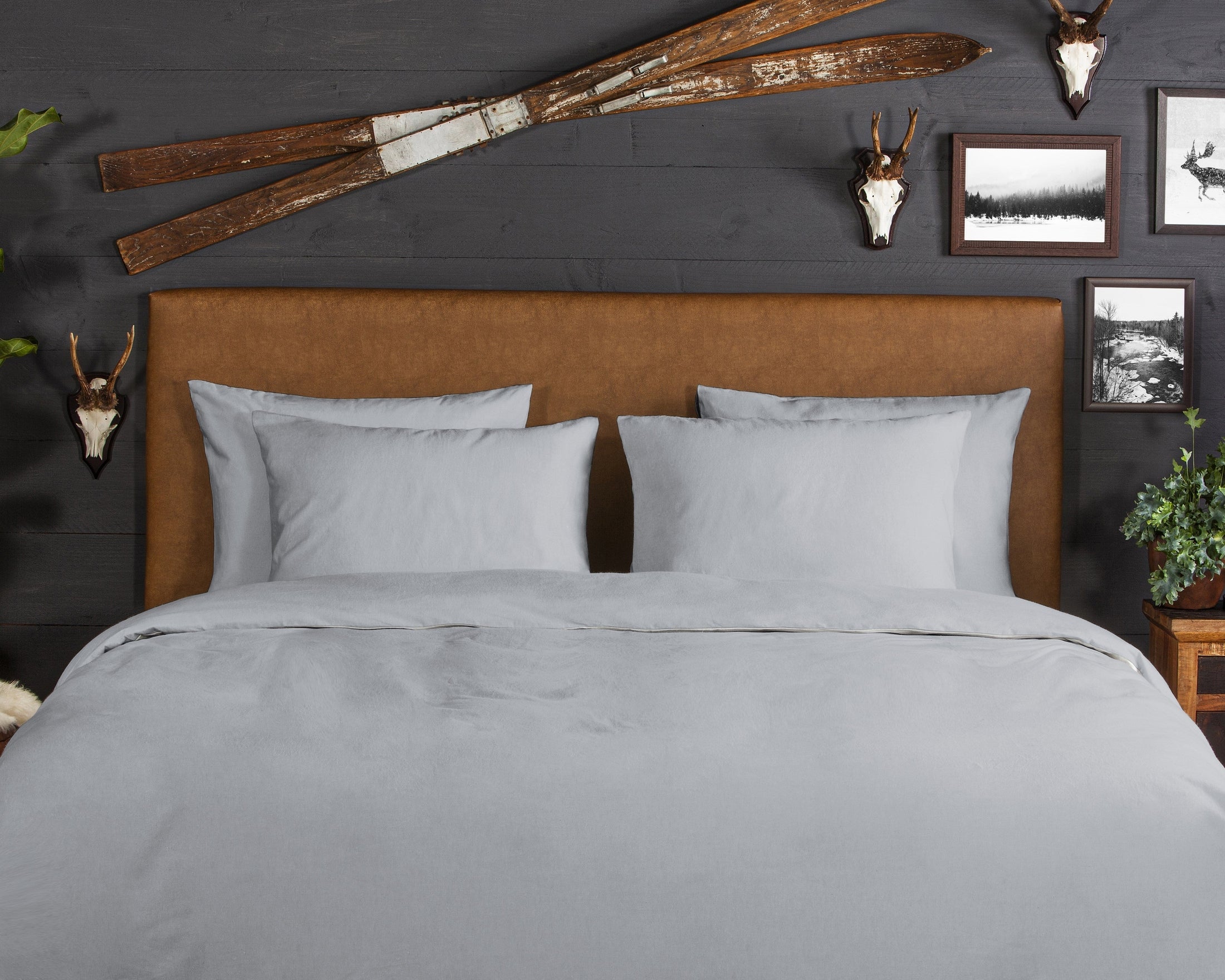 Good Morning Dekbedovertrek Flanel Uni - Silver