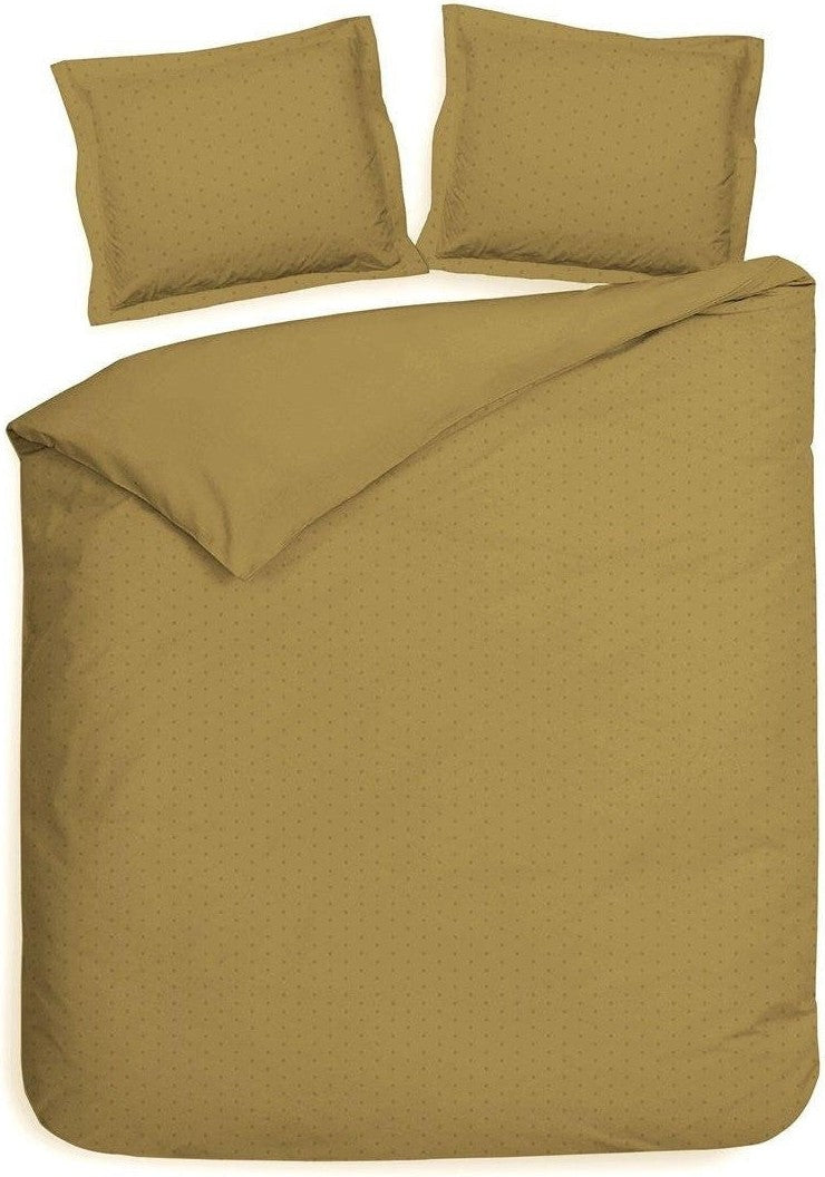 Heckett Lane Dekbedovertrek Punto Amber Gold Satijn - Bedtextielonline.be