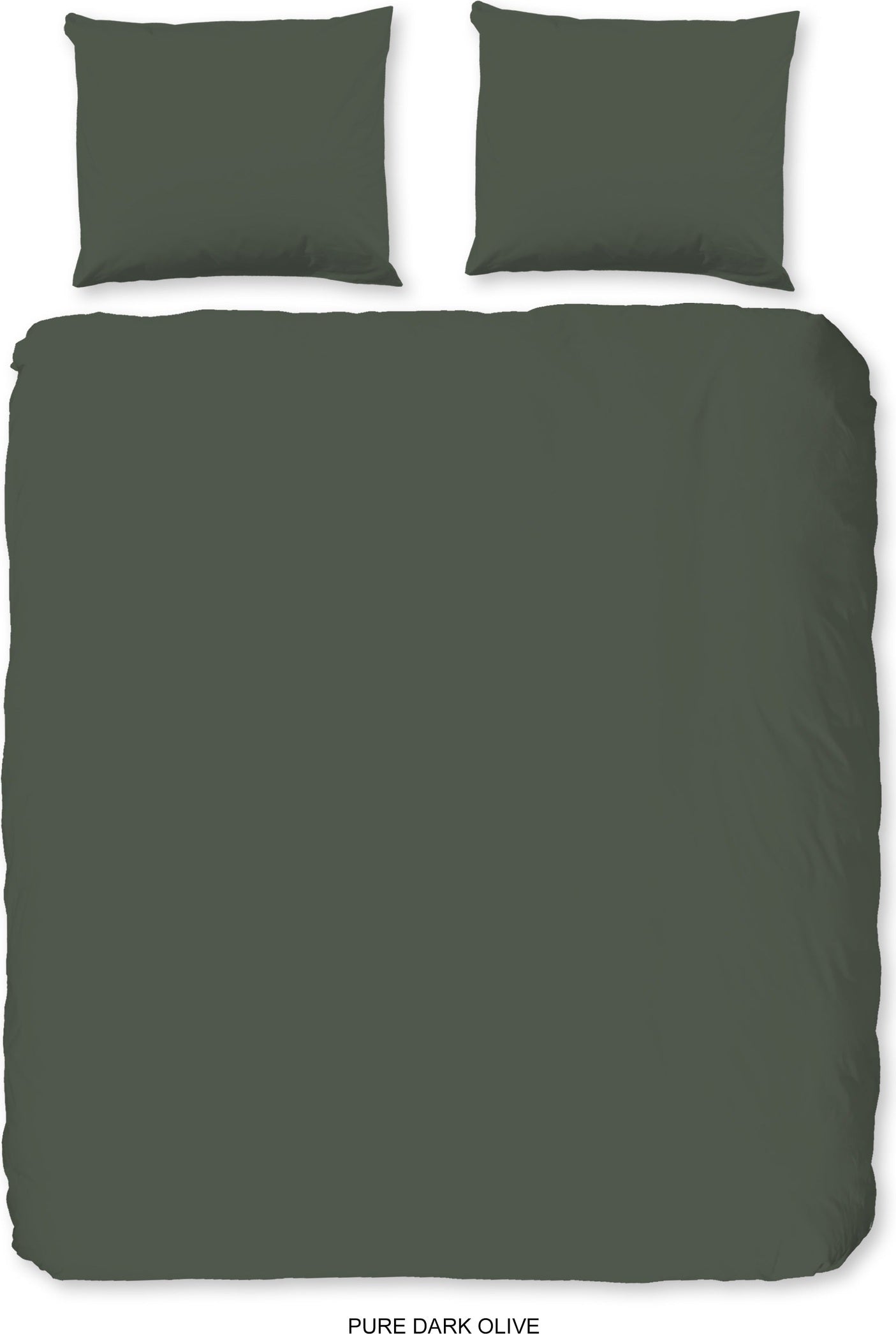 Pure Dekbedovertrek Microfiber Uni - Olive Green