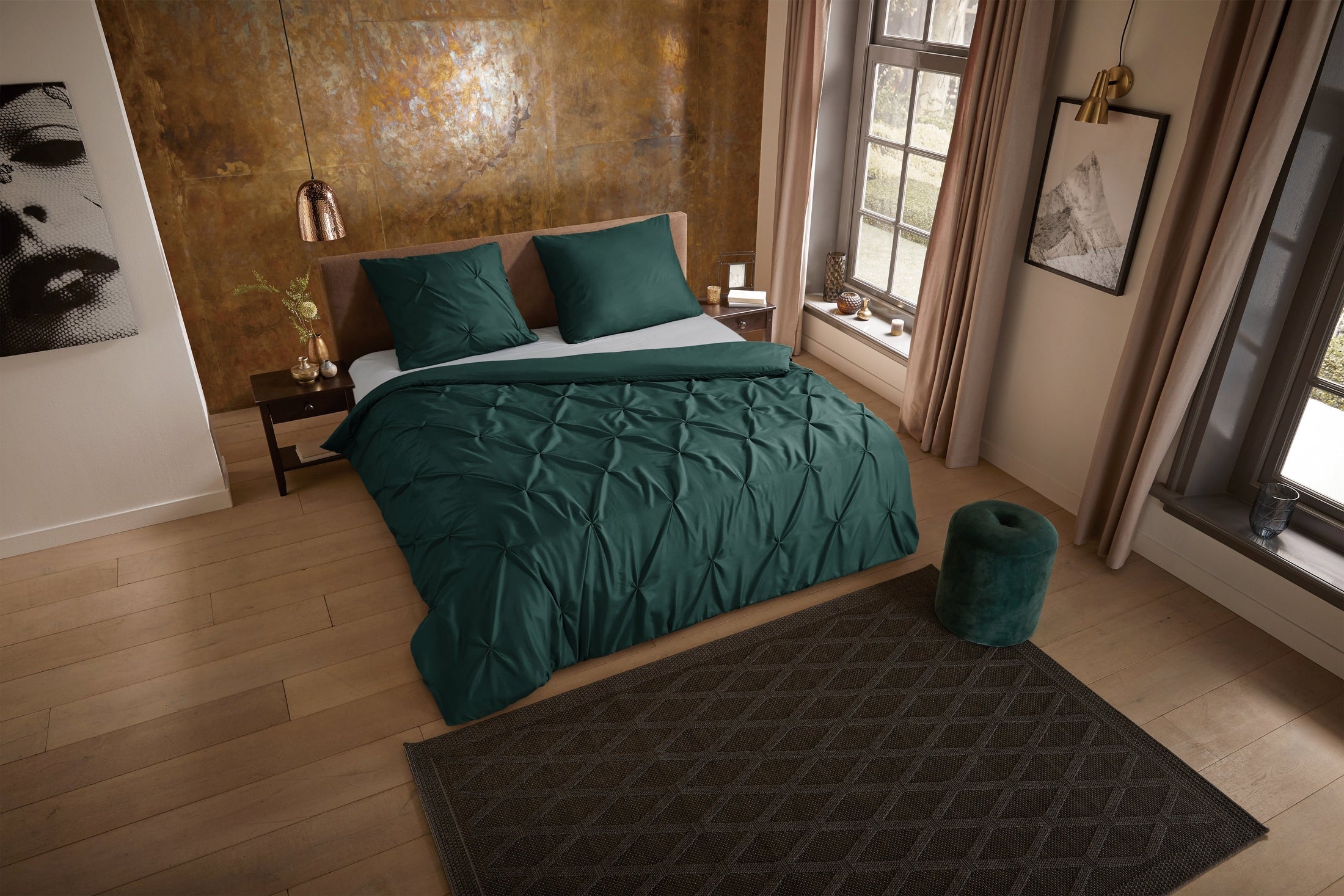 Pure Dekbedovertrek Microfiber Elegance - Dark Green