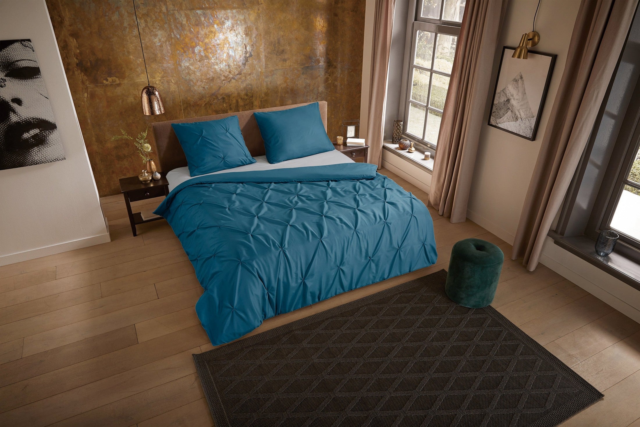 Pure Dekbedovertrek Microfiber Elegance - Petrol