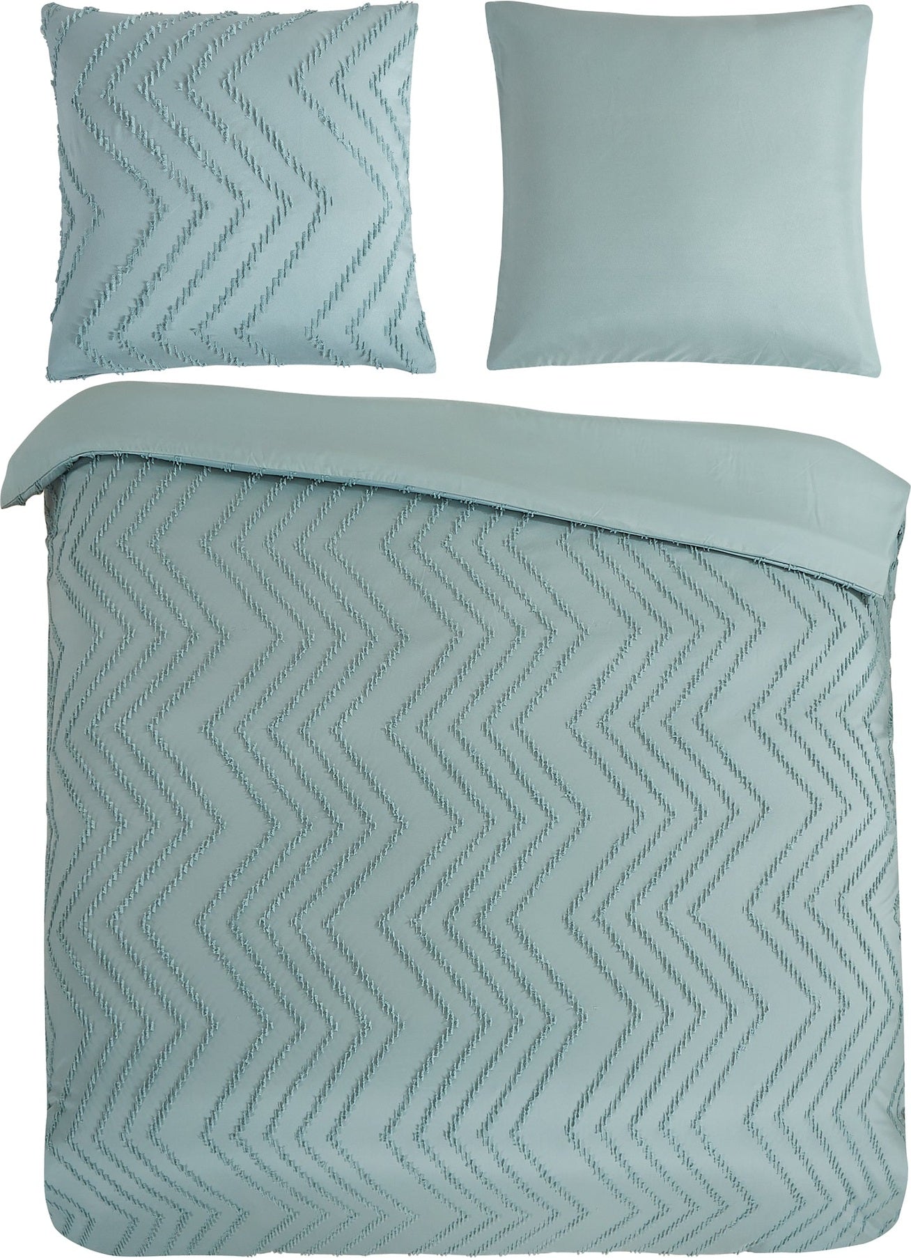 Pure Dekbedovertrek Microfiber Zigzag - Green