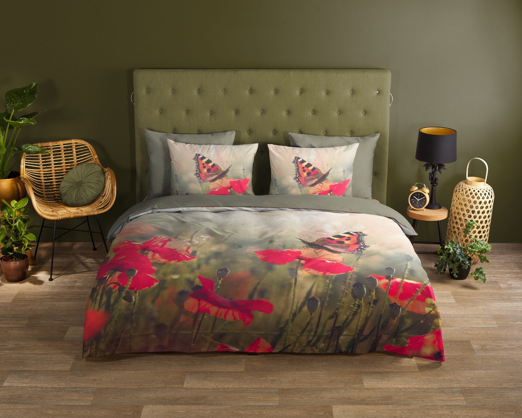 Good Morning Dekbedovertrek Katoen Poppies - Multi