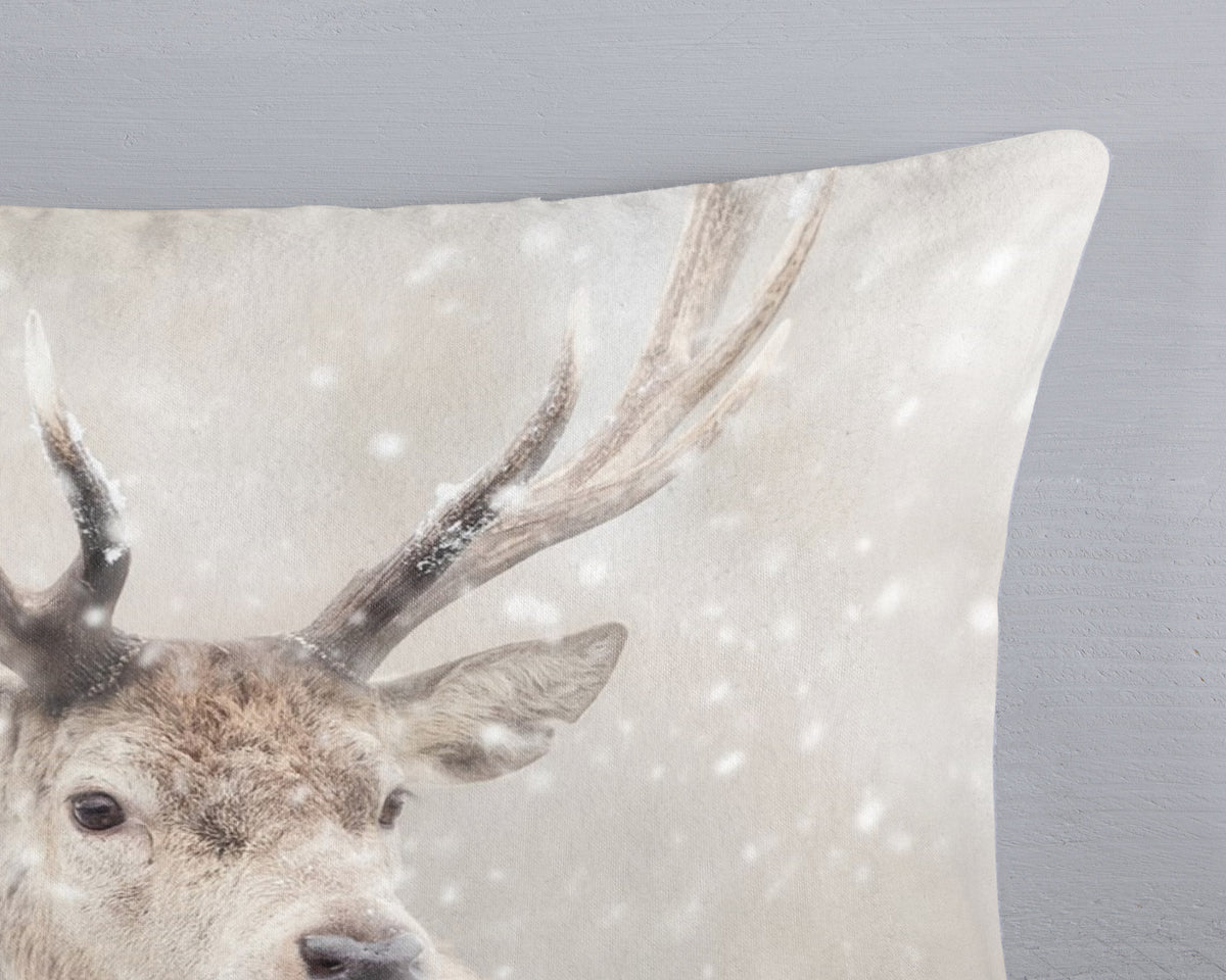 Good Morning Dekbedovertrek Flanel Snowydeer - Sand