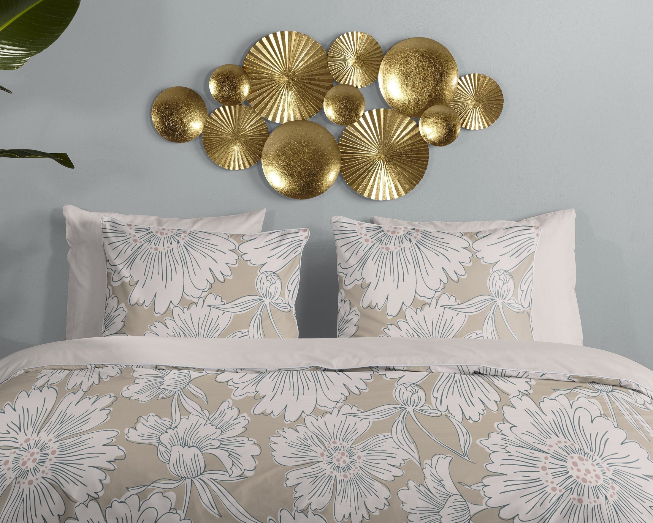 Descanso Dekbedovertrek Satijn Ancona - Sand