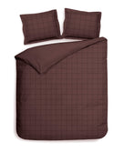 Heckettlane dekbedovertrek Diamante Marsala Brown katoen-satijn