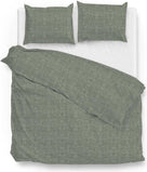 Zo Home dekbedovertrek Lino Army Green katoen